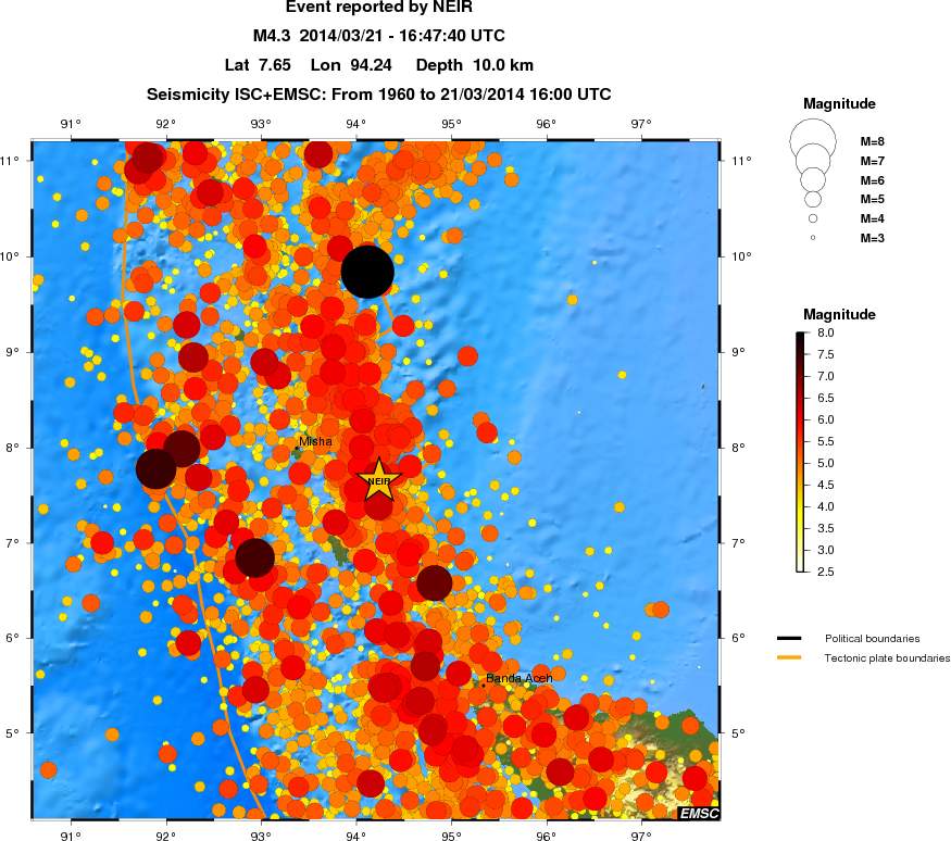 regional magnitude historical seismicity