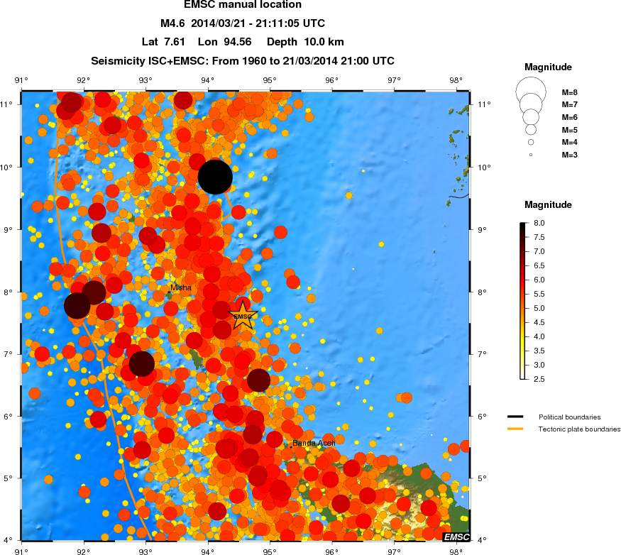 regional magnitude historical seismicity