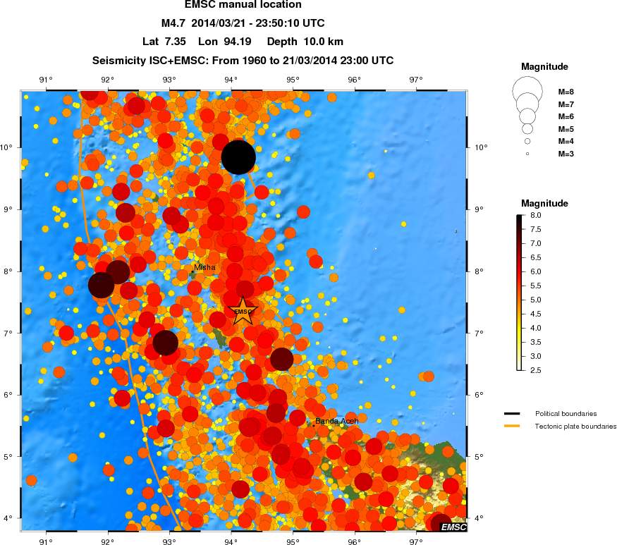 regional magnitude historical seismicity