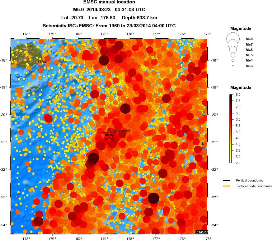 regional magnitude historical seismicity