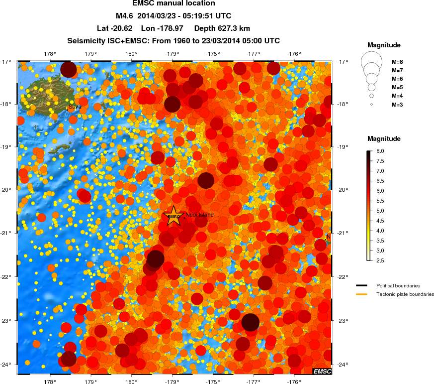 regional magnitude historical seismicity