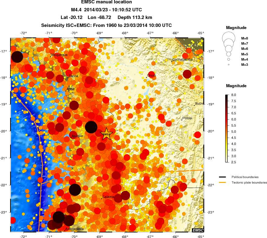 regional magnitude historical seismicity