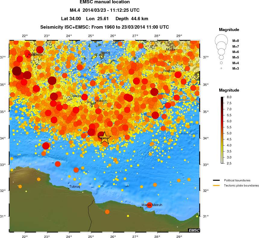regional magnitude historical seismicity