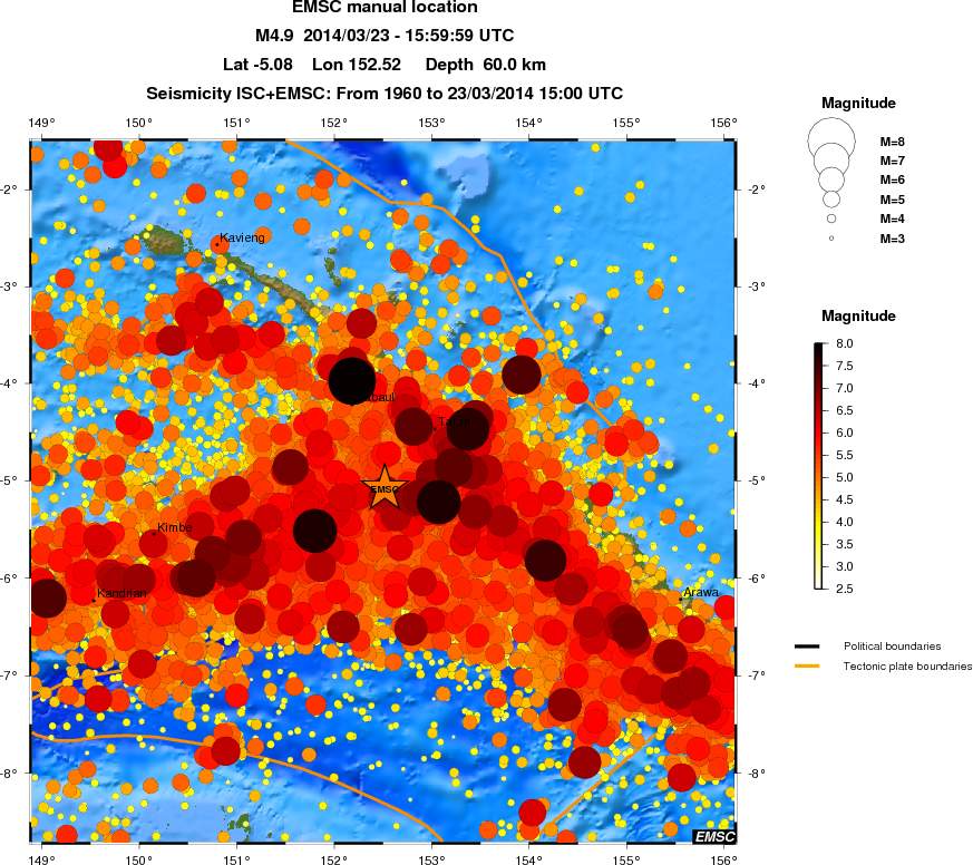regional magnitude historical seismicity
