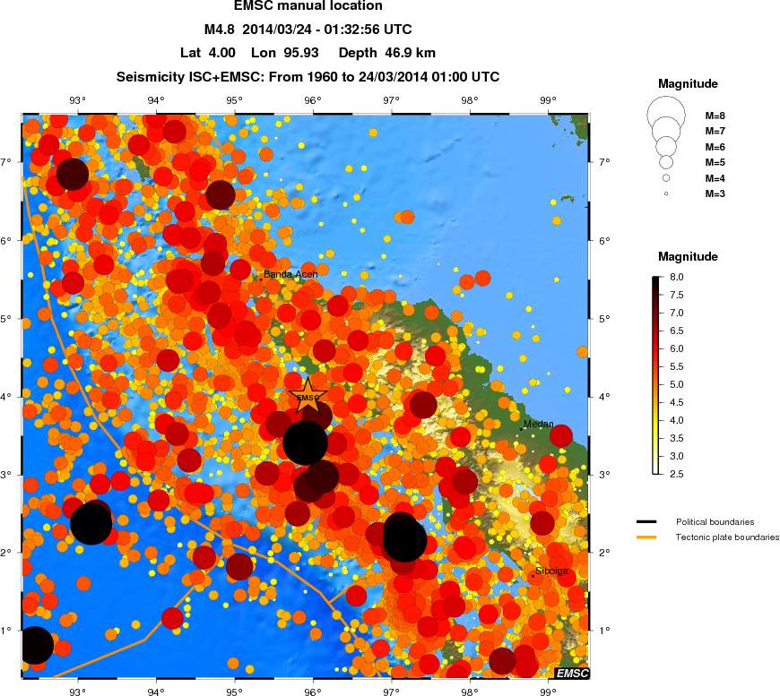 regional magnitude historical seismicity