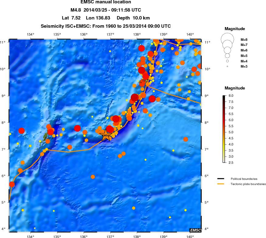 regional magnitude historical seismicity