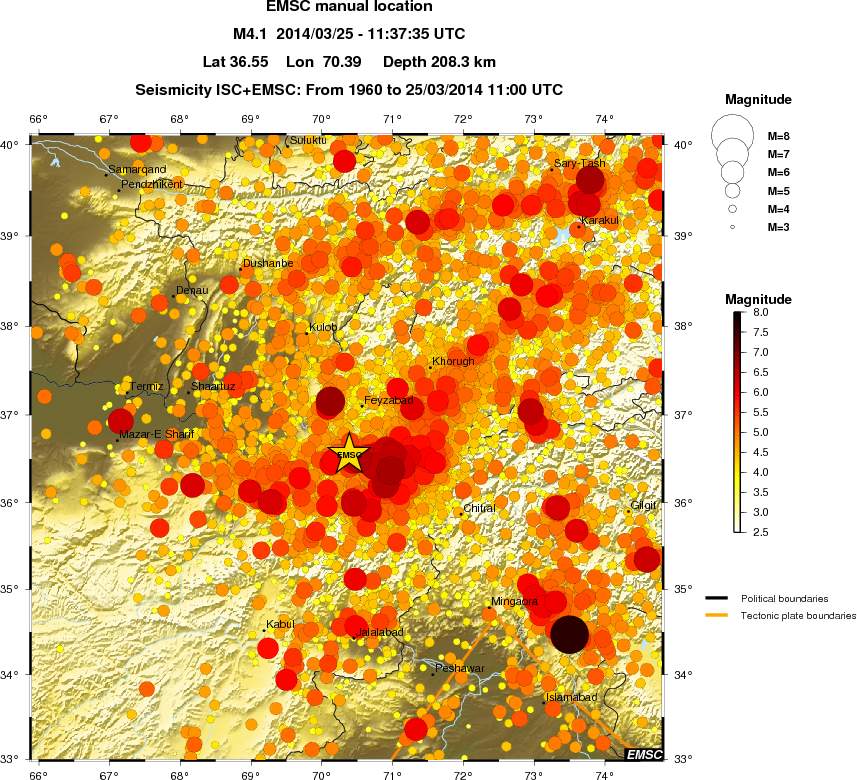 regional magnitude historical seismicity