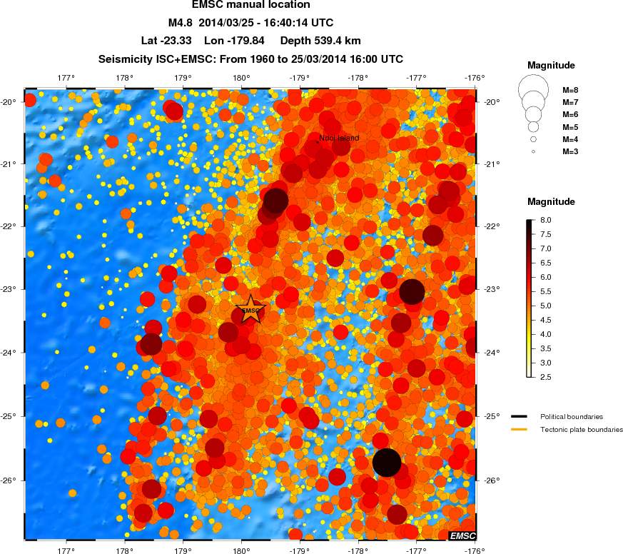 regional magnitude historical seismicity