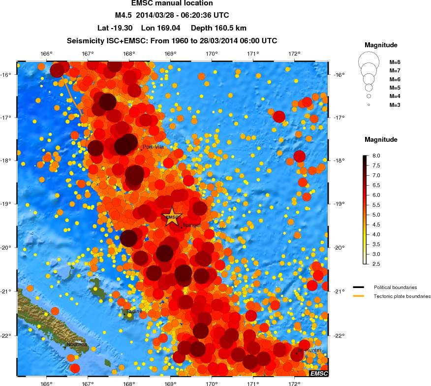 regional magnitude historical seismicity