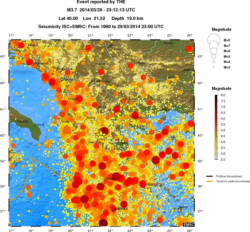 regional magnitude historical seismicity