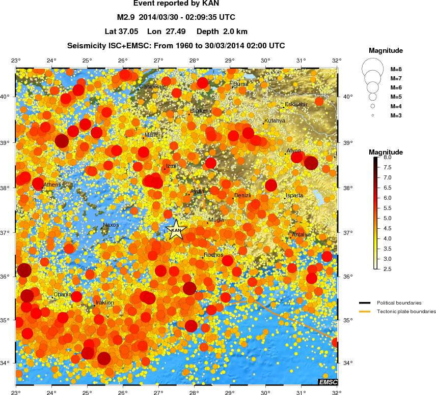 regional magnitude historical seismicity