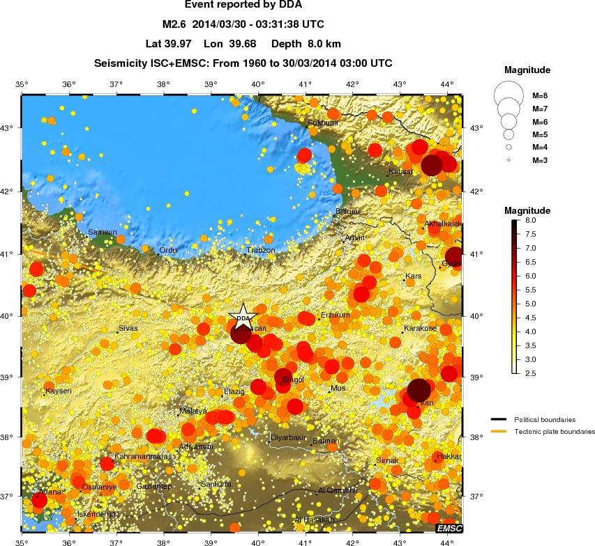 regional magnitude historical seismicity