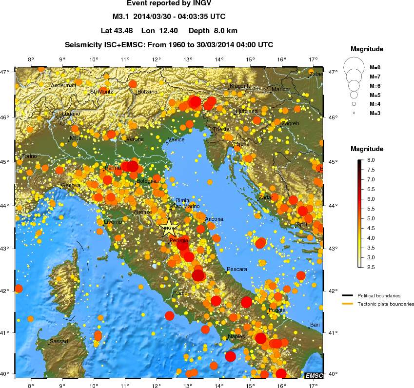 regional magnitude historical seismicity
