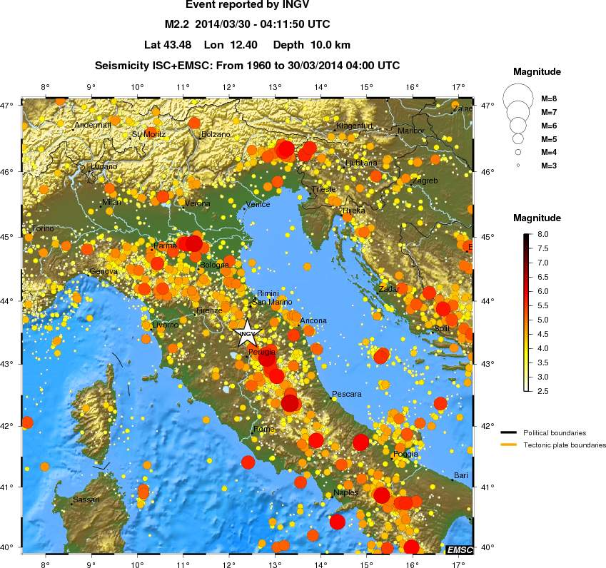 regional magnitude historical seismicity