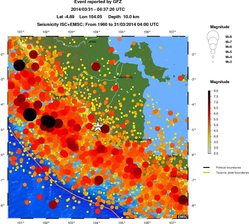 regional magnitude historical seismicity