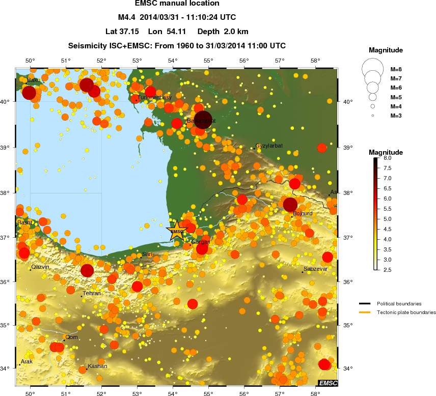 regional magnitude historical seismicity