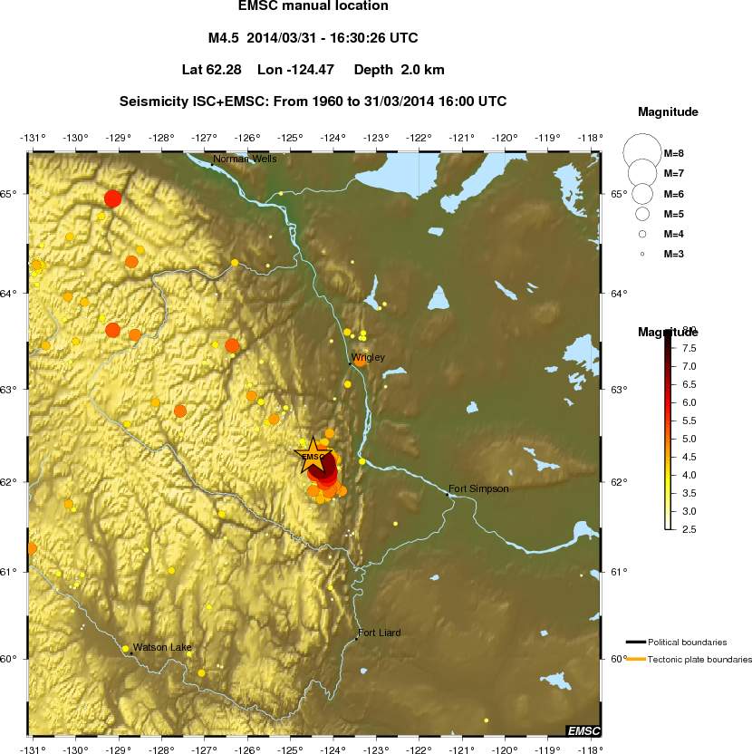 regional magnitude historical seismicity