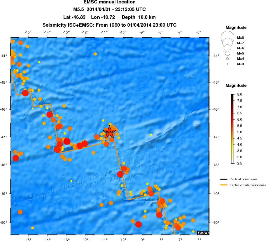 regional magnitude historical seismicity