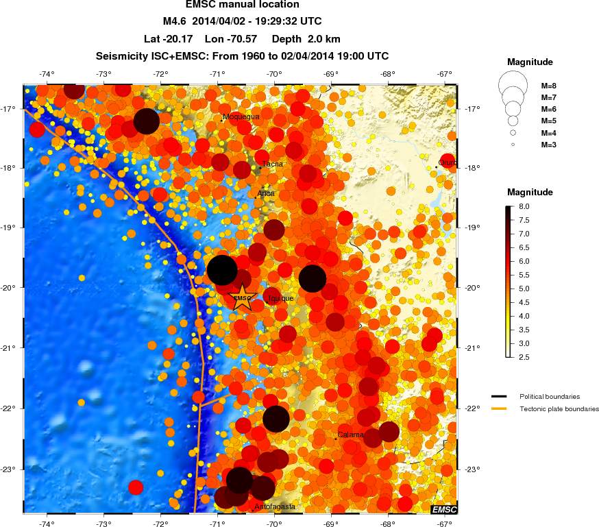 regional magnitude historical seismicity