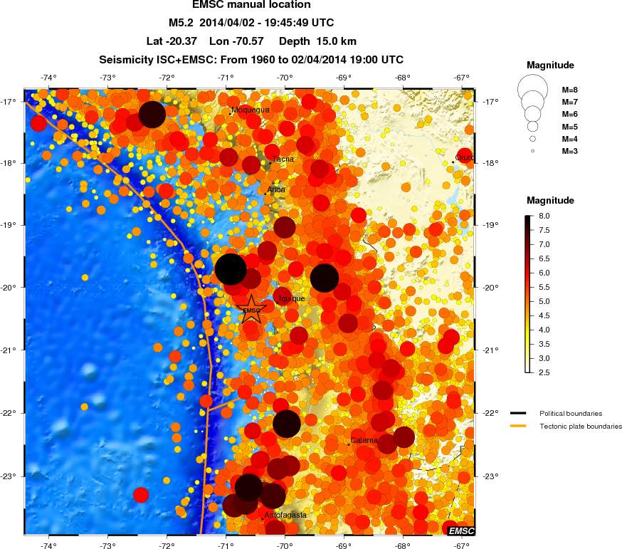regional magnitude historical seismicity