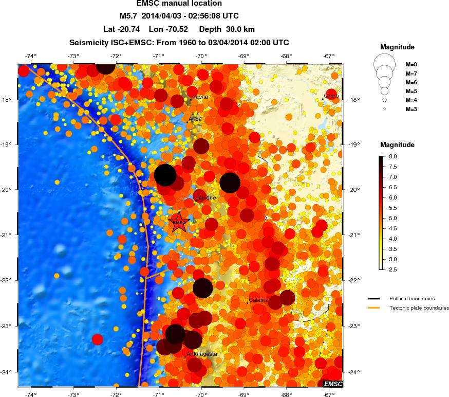 regional magnitude historical seismicity