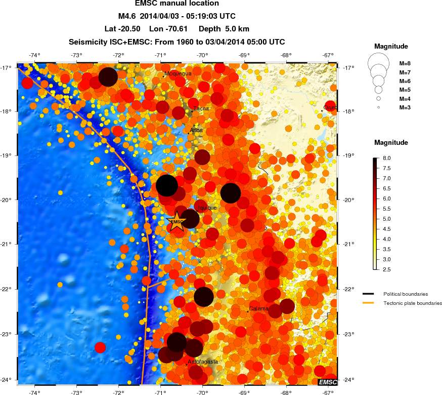 regional magnitude historical seismicity