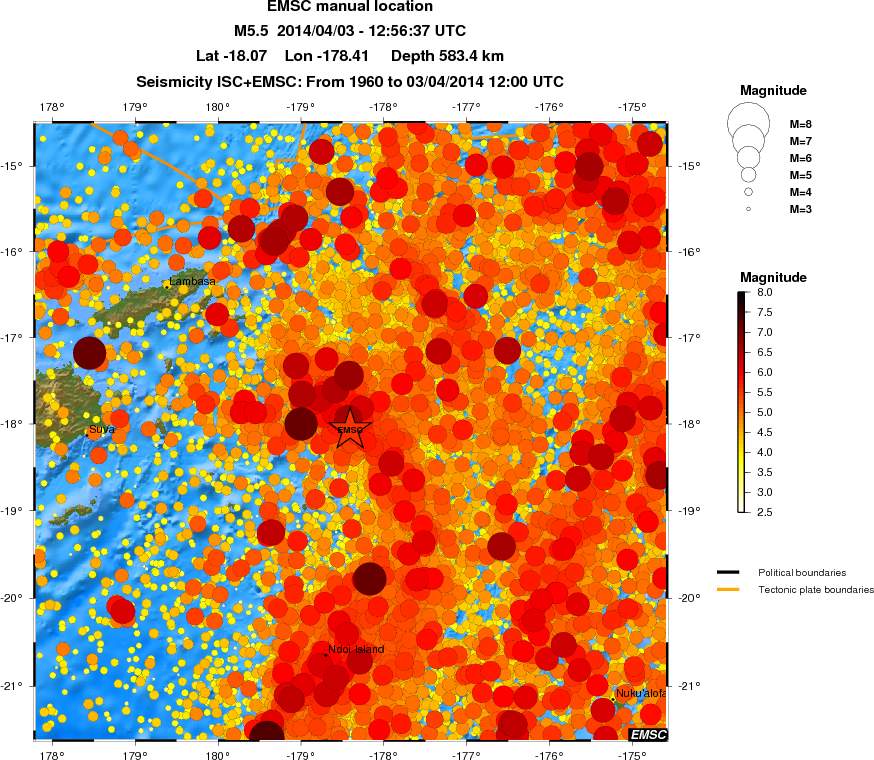 regional magnitude historical seismicity