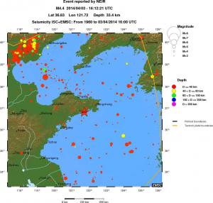 regional historical seismicity
