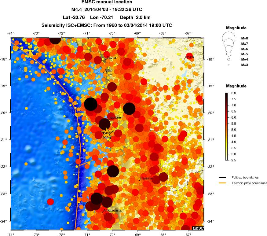 regional magnitude historical seismicity