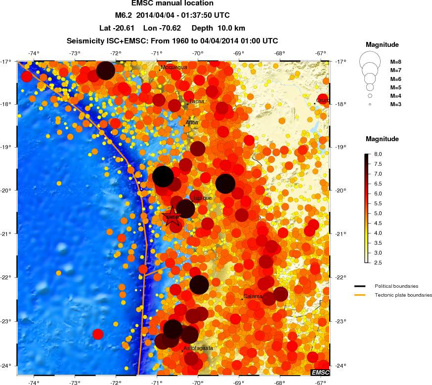 regional magnitude historical seismicity