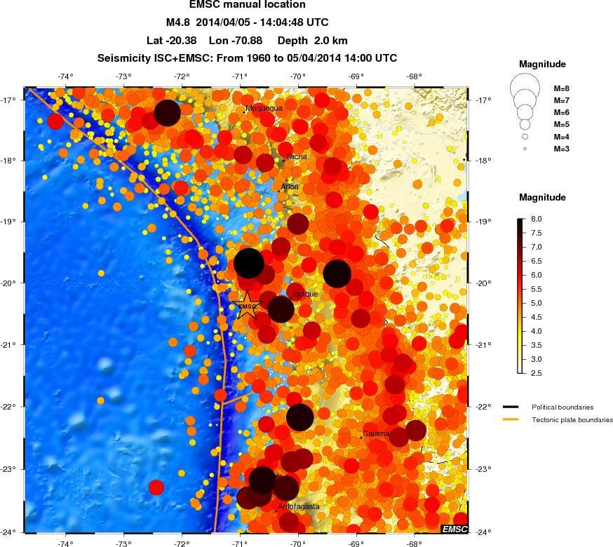 regional magnitude historical seismicity