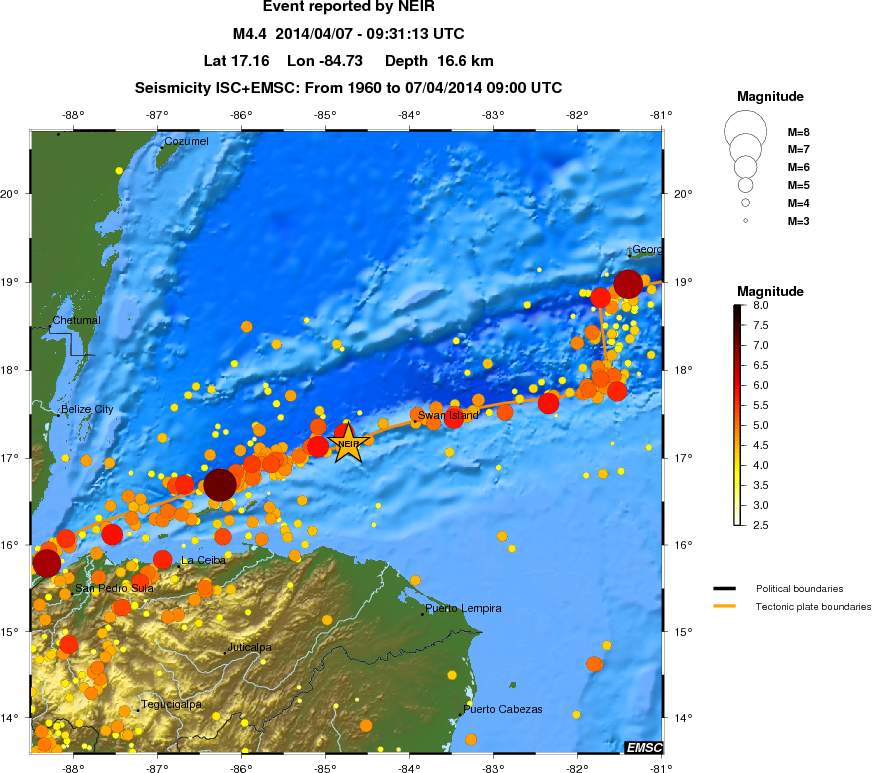 regional magnitude historical seismicity