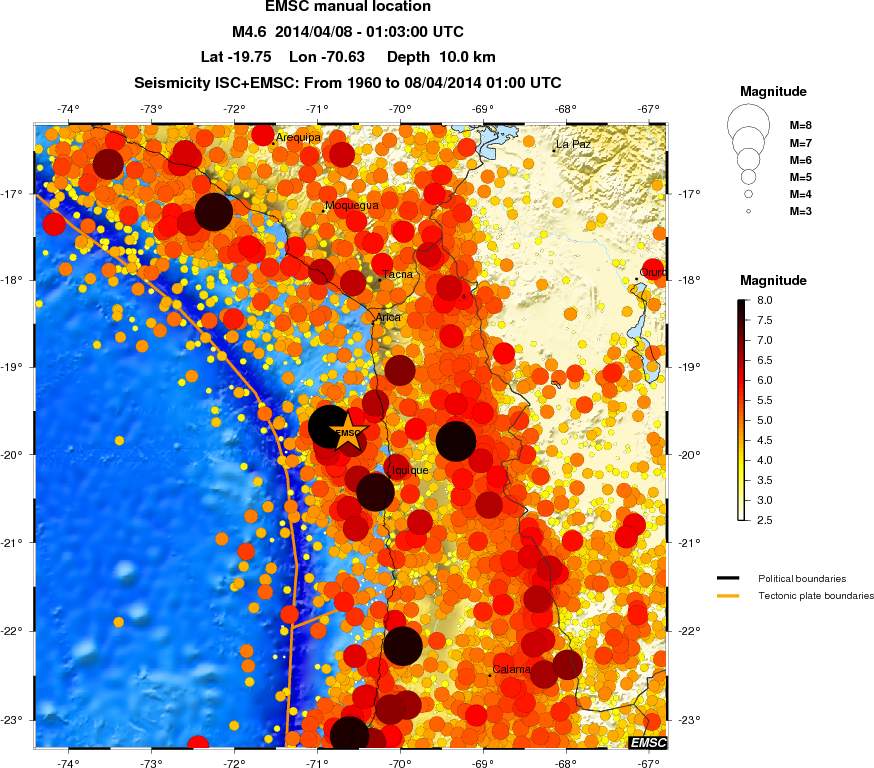 regional magnitude historical seismicity