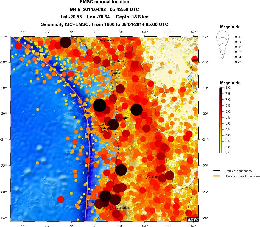 regional magnitude historical seismicity