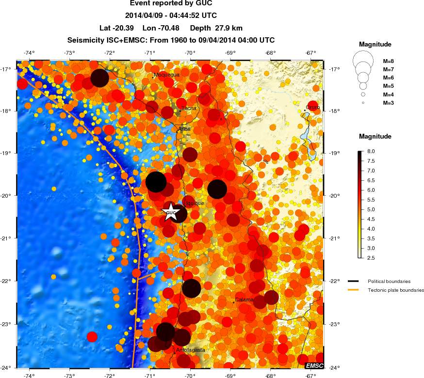 regional magnitude historical seismicity