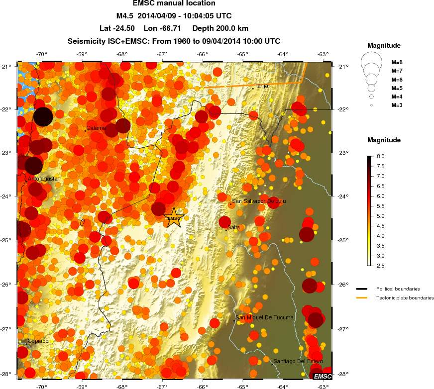 regional magnitude historical seismicity