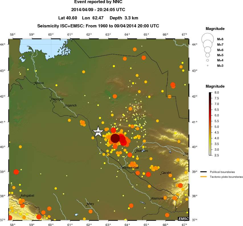 regional magnitude historical seismicity