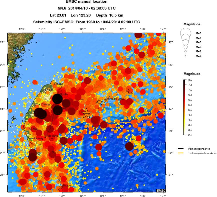 regional magnitude historical seismicity