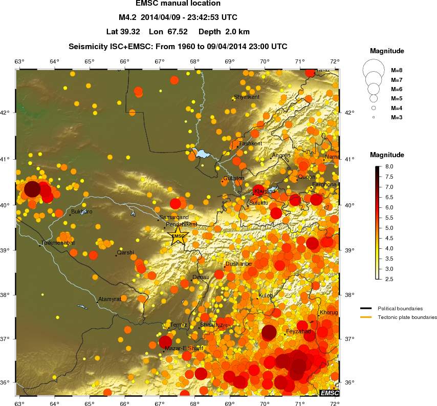 regional magnitude historical seismicity