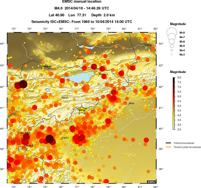 regional magnitude historical seismicity