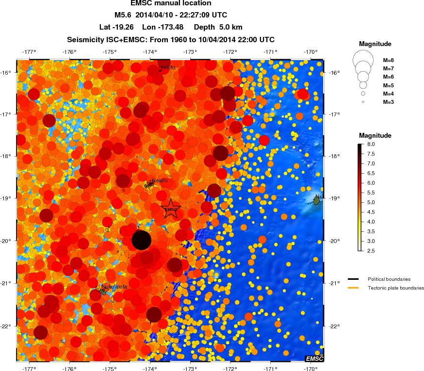 regional magnitude historical seismicity