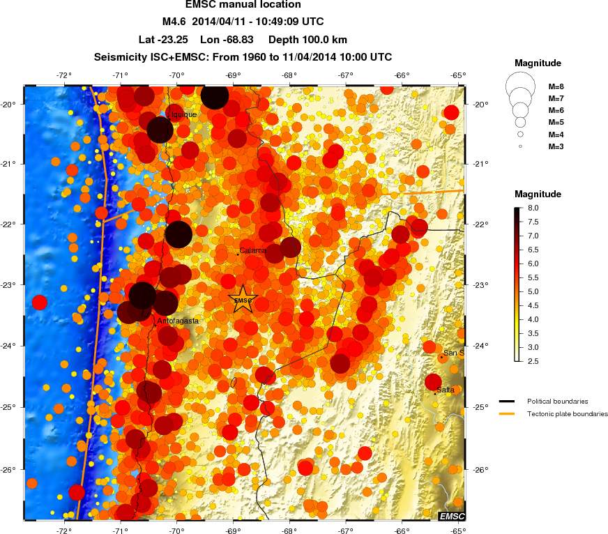 regional magnitude historical seismicity