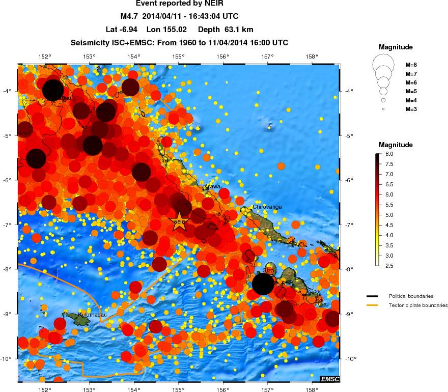 regional magnitude historical seismicity