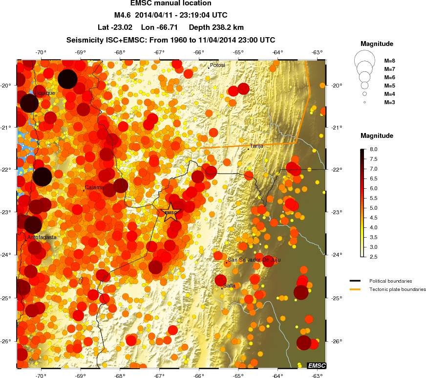 regional magnitude historical seismicity