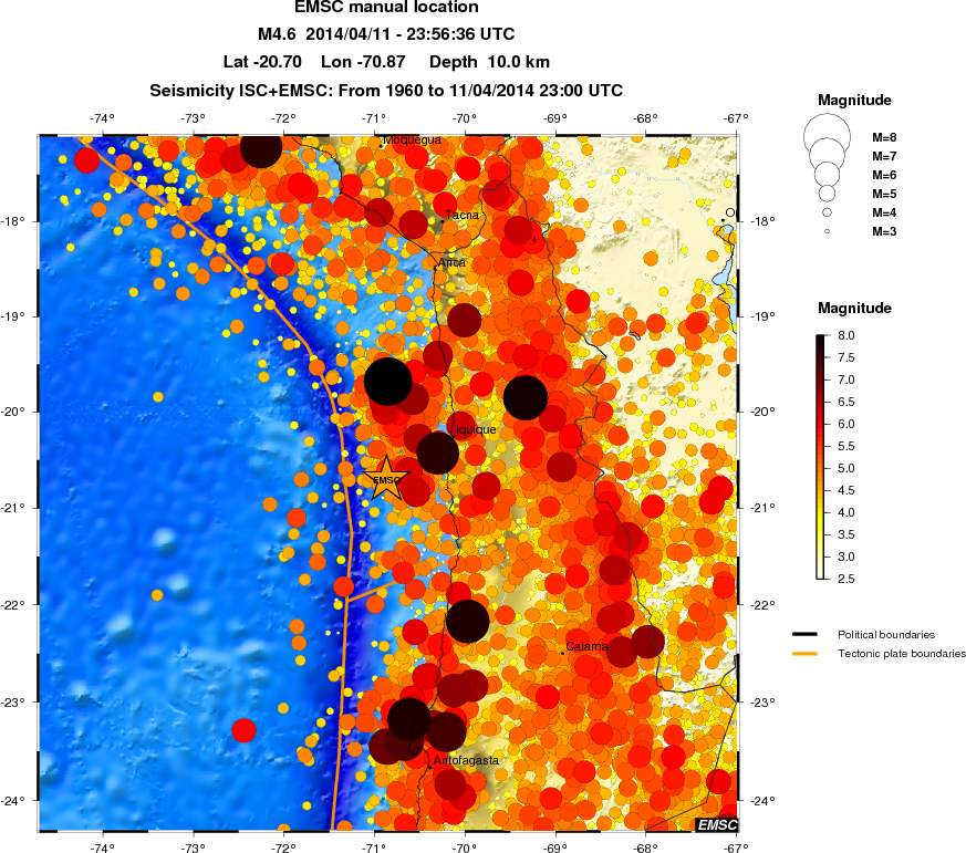 regional magnitude historical seismicity