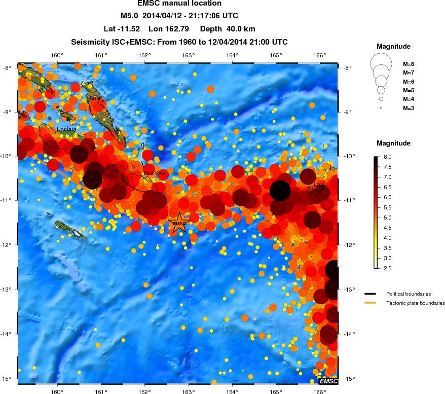 regional magnitude historical seismicity
