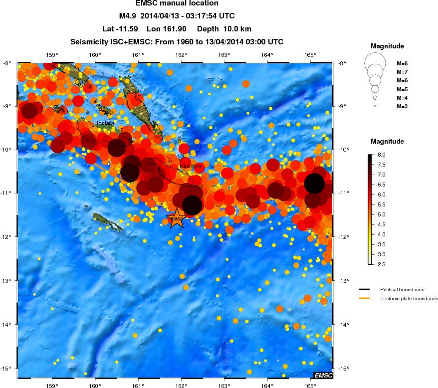 regional magnitude historical seismicity
