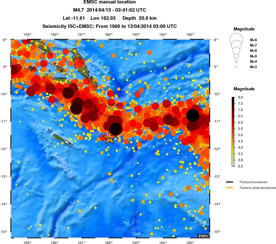 regional magnitude historical seismicity