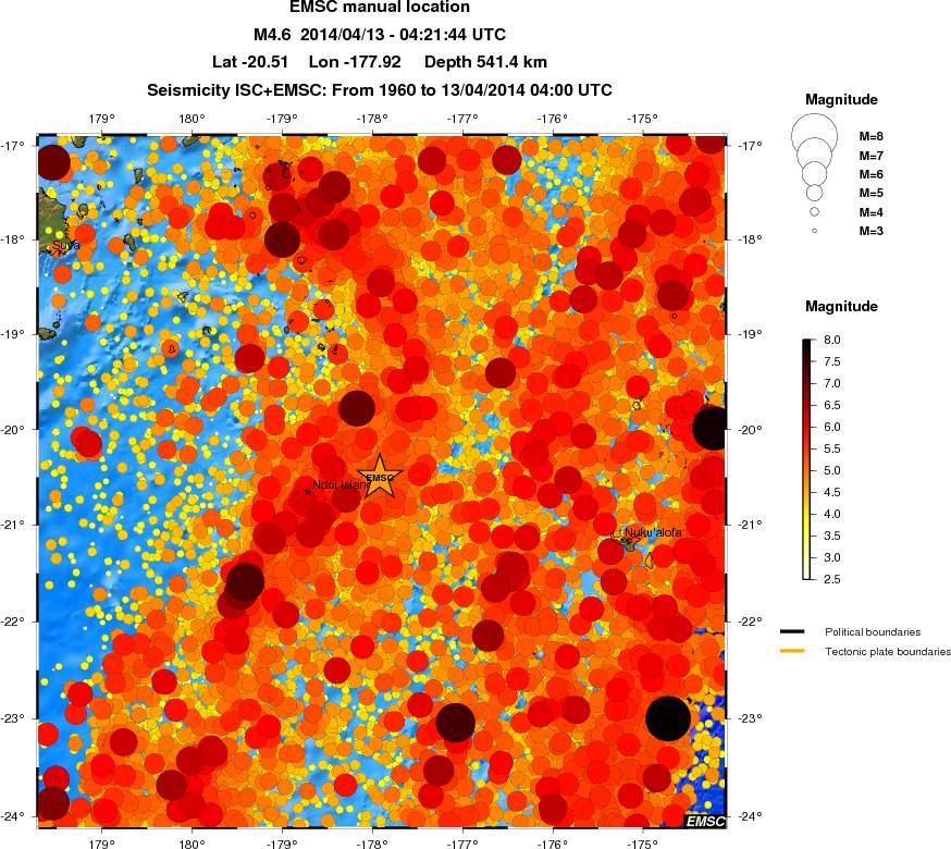 regional magnitude historical seismicity