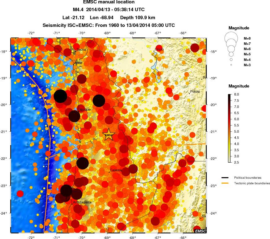 regional magnitude historical seismicity